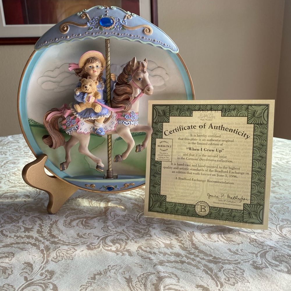 2nd PLATE VINTAGE 1994 ‘WHEN I GROW UP’ of CAROUSEL DAYDREAMS COLLECTION